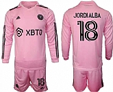 Men's Inter Miami CF #18 Jordialba 2023-24 Pink Home Soccer Jersey Suit,baseball caps,new era cap wholesale,wholesale hats